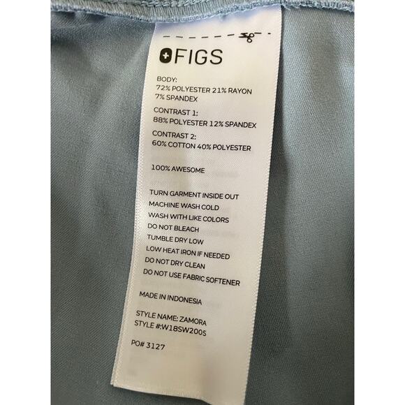 Figs Zamora High Waisted Jogger Scrub Pants in Dusty Blue Size XL X-Large - Picture 4 of 5